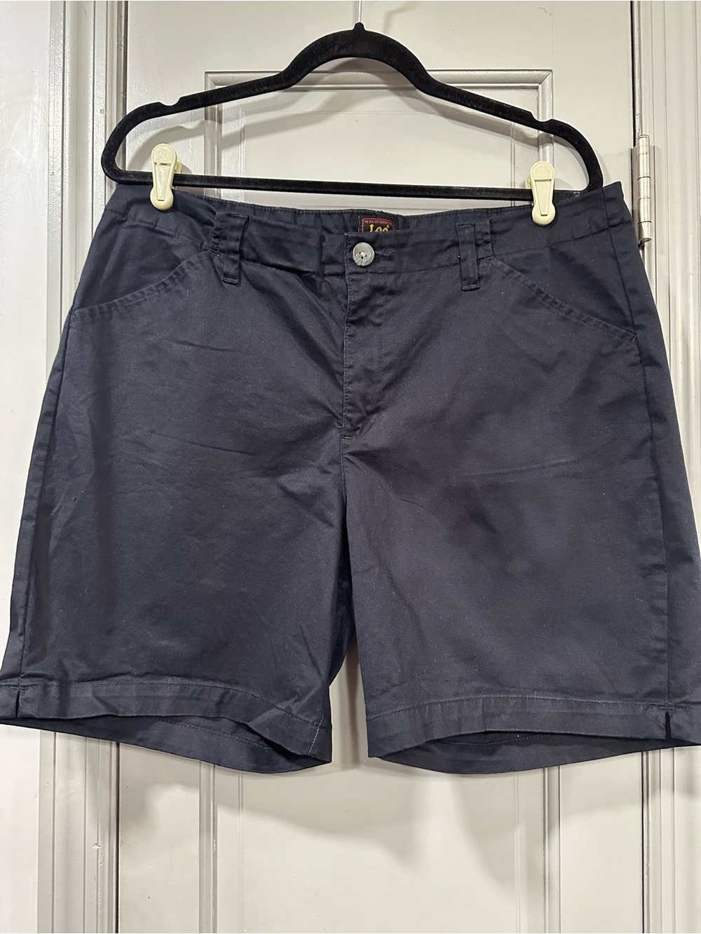 Lee Men's Navy Flat-Front Shorts